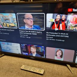 SHARP LC-40UI7552K 40" Smart 4K Ultra HD HDR LED TV

Full working order comes with stand and remote, netflix /youtube app with shortcut button on remote. Has the usual hdmi and usb ports etc. Delivery maybe possible is local to L25 but please check before buying.