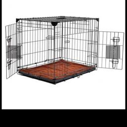 Large dog cage 91 x 61cm bought from Pet planet. Only used for my cat while recovering from a broken leg.
Complete with mat and removable tray for easy cleaning. Folds flat.

Smoke free home.

£35 ONO