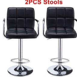 2pcs Faux Leather Bar Stools Breakfast Kitchen Chair Chrome Swivel Bar Stool
not used

See pictures for more details

Local delivery can be arranged with extra cost depending on your post code