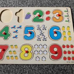 Wooden numbers board