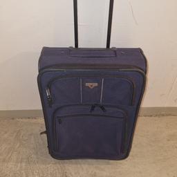 Dunkelblauer Koffer aus Stoff 50x36 cm, zu verkaufen