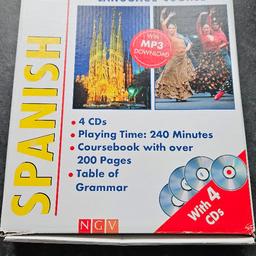 4 CD course, over 240 minutes

Also includes MP3 downloads 

200 page coursebook included

Free to good home but preference will be given to anyone wanting this for a child for school work / exams

Also have a French one available

Collection only from DY5 by Merry Hill