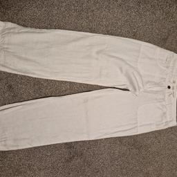 WHITE LINEN TROUSERS FOR SALE SIZE 12