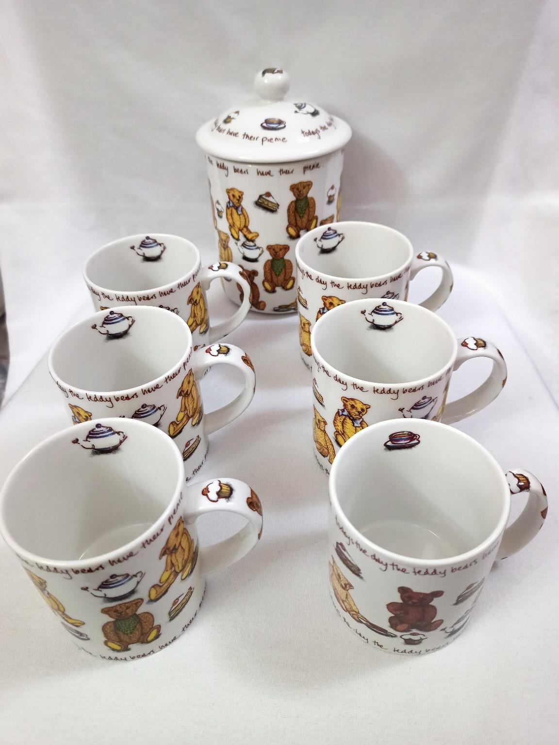 VINTAGE PAUL CARDEW TED-TEA CANISTER/MUGS X6. in B28 Birmingham für £ ...