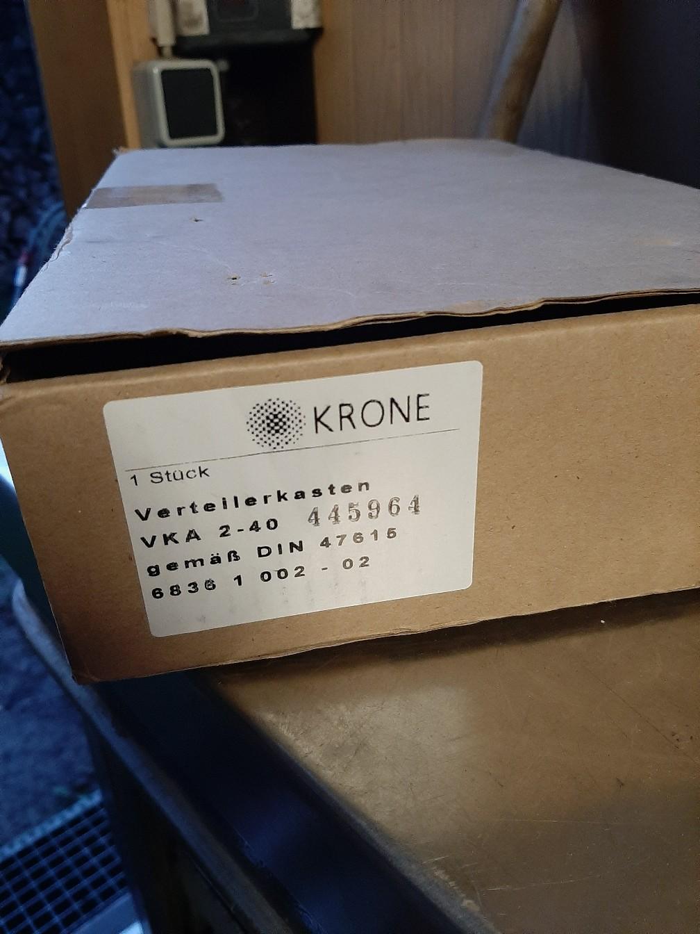 Neuer Krone Verteiler Klemmkasten in 63654 Büdingen für 25,00 € zum ...