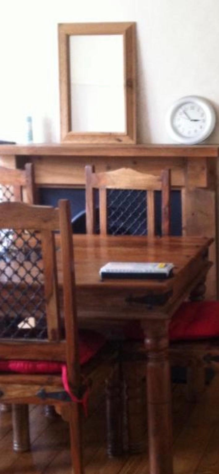 Jali hardwood table and 6 chairs in Luton for £100.00 for sale Shpock