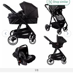*Can be dropped off at Asda Watford.
*Only defult is the sponge on the bumper bar is ripped. Can be removed and replaced with a new arm rest pad.
*Big rain cover is in used condition.
* Collection available from WD24 6SE or HA0 1JP or HA0 3LW 

Pushchair features:

Weight 13.5kg.

Suitable from birth to 4 year.

Suitable for children up to 22kg.

Multi recline positions.

Reversible seat (Front & backpack)

Front swivel wheels.

Handle height adjustable from 85 to 109cm.

Dual wheel suspension.