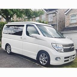 nissan elgrand campervan highway star petrol automatic white stunning condition. 4 berth toilet and awning. 2.5L.