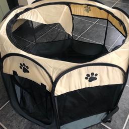 This is a brand new fabric, foldable, cat/dog playpen in grey/black/beige bought a while ago but now we have come to use it it is too small and too late to return.

See pictures for sizing

Pick up from OL9/North Chadderton area of Oldham.

Any questions please ask