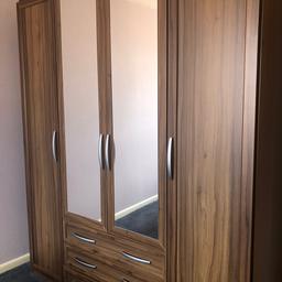Lovely sturdy wardrobe in fair condition except for some of the laminate starting to peel as shown in pics
Could be glued and would not notice.
Downsizing so no need for it anymore otherwise we would revamp it ourselves!
This has been dismantled already but instructions are included!!
COLLECTION ONLY FROM CHELMSFORD!