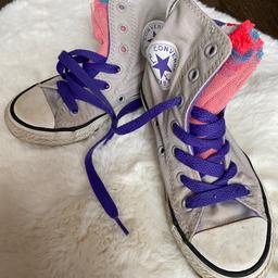 Cool little converse great trainers much wear left  in them. Daughter out grew them!
Comes from clean, pet abc smoke free home