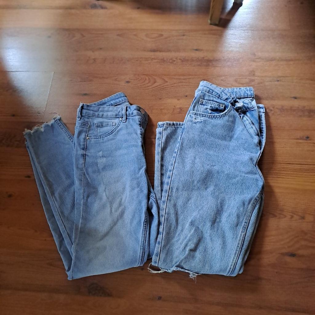 2 hellblaue Jeans,1 curvy jeggings,1 high waist mom-Selbstabholung o.Versand,wobei der Käufer das Porto bezahlt! 5 € pro Hose
