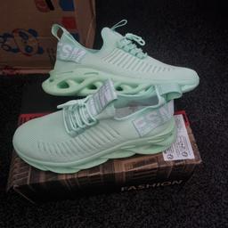 womens mint colour trainers size 7 brand new in box collect m23 or can post pls check my other items bargain galore 😀