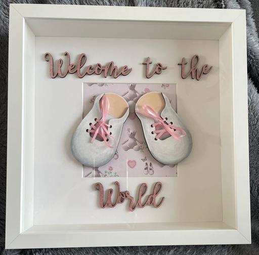 Buy & Sell Essex Thurrock - Essex - Photos for ‘Welcome To The World’ Baby Girl Box Frame