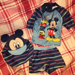Mickey mouse swim suit and matching sun hat 18-24m
Collection burscough
Please take a look through my other items