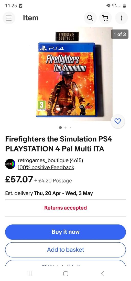 Buy & Sell Essex Thurrock - Essex - Photos for Firefighters: The Simulation game on PS4/PS5