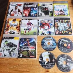 14 Ps3 Games
In Good Condition
4 Not In Case But No Scratches

Collection Only - B30
Please Look At My Other Items 😊