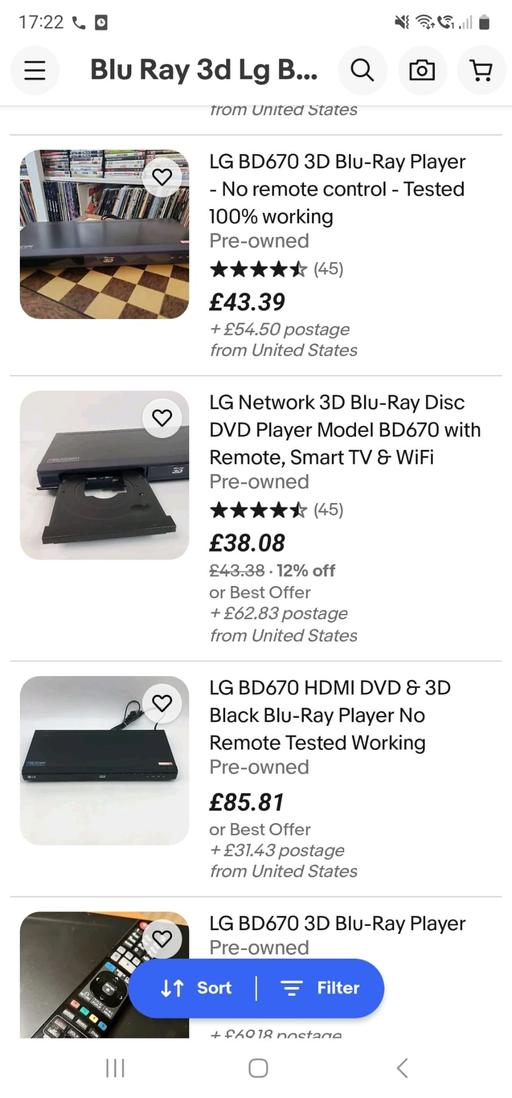 Buy & Sell Essex Thurrock - Essex - Photos for LG BD670 SMART 3D Blu-ray player As USB/ WiFi