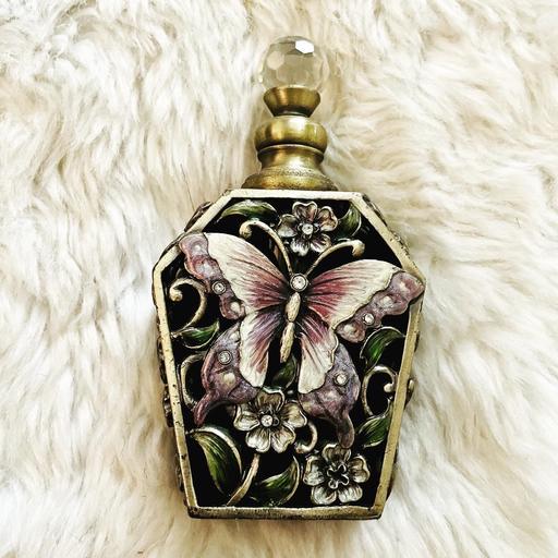 Buy & Sell Dorset Bournemouth, Christchurch and Poole - Photos for Purple Butterfly Brass Perfume Bottle