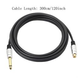 New QIANRENON TS 1 /4 Male to Female RCA Cable Gold Plated 1 4 6.35mm Mono Male to RCA Female Guitar Speaker Cable for Studios,Pro Sound DJ,3m 9.8ft