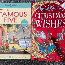 2x Enid Blyton Children’s books include: 
1. The Famous Five - Five go off in a Caravan (in good used condition)
2. Christmas wishes (in new condition)

Collection only.