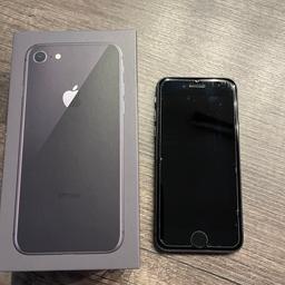 iPhone 8 Apple schwarz, 64 GB, Februar 2020, mit Ladekabel, A1 SIM LOOK und mit Schutzfolie zu verkaufen