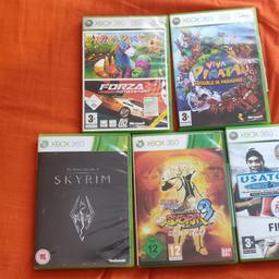 Used XBOX 360 games – Skyrim, Fifa 09, Viva Pinata, Forza Motosport etc. COLLECTION in person only!

Games:
Skyrim - £5
Fifa 09 - £5
Viva Pinata Trouble in Paradise - £5
Viva Pinata + Forza Motosport - £5