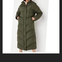 Missguided Chevron Khaki Maxi Puffer Coat size 14 (large) for my daughter and she don’t like it..And can’t send back as gone past return date.. cost £75….