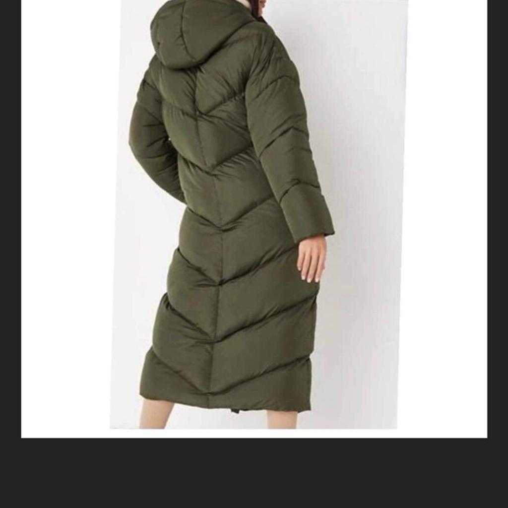 Missguided Chevron Khaki Maxi Puffer Coat size 14 (large) for my daughter and she don’t like it..And can’t send back as gone past return date.. cost £75….