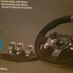 Logitech g920 steering wheel for xbox all series brand new never used or opened factory sealed