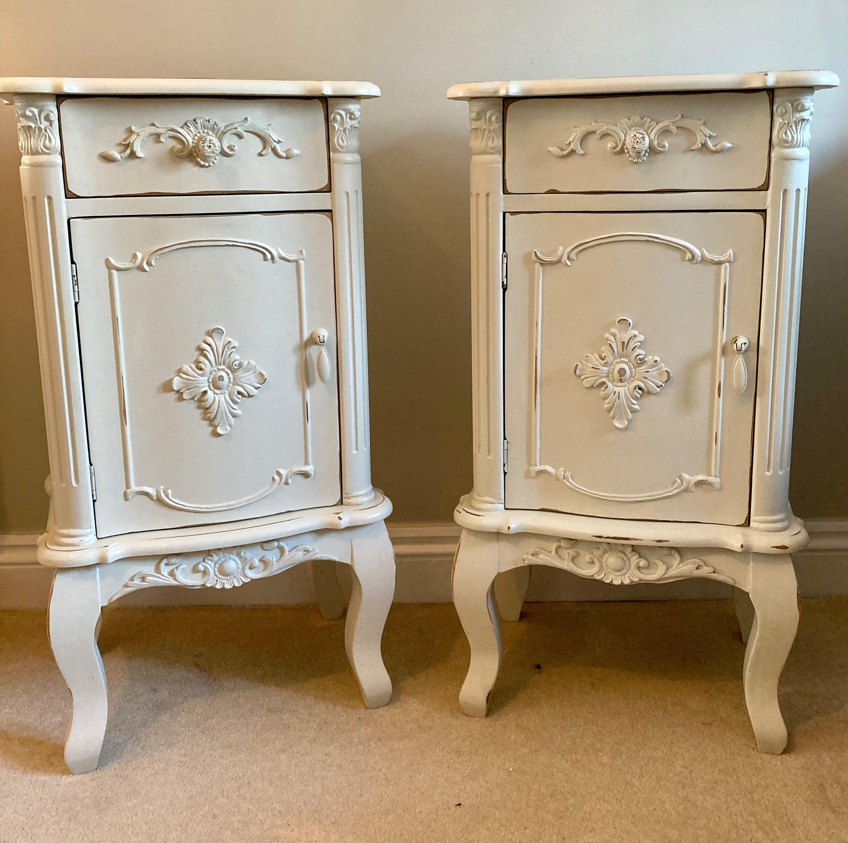 Pair of French Style Bedside Tables in B60 Bromsgrove for £150.