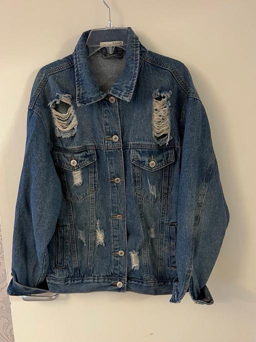 Buy & Sell South West London West Brompton - South West London - Photos for I Love Brand Dani Ripped Denim Jacket Size S