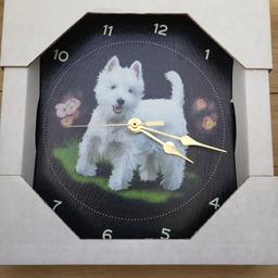 West Highland White Terrier Slate Clock