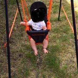 Baby swing 
Suitable from age 6 months see attached photo for information