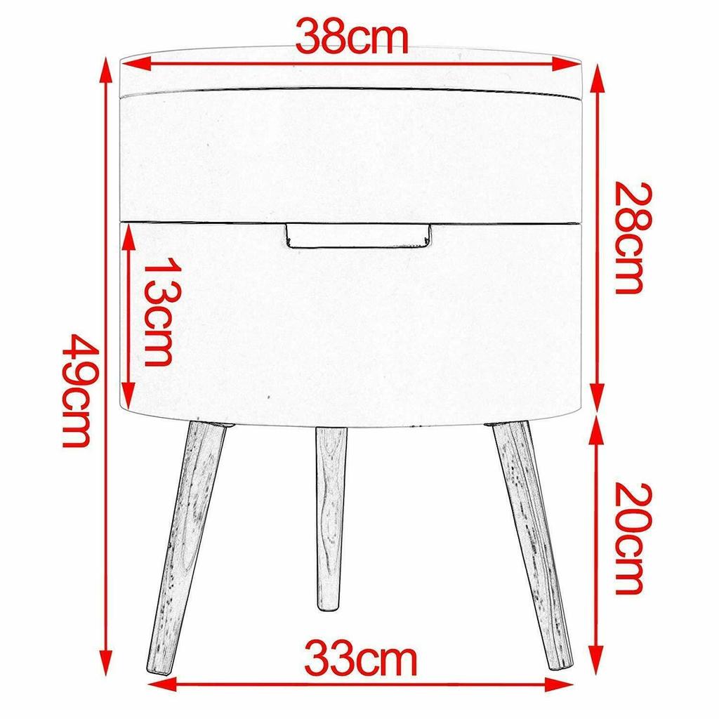 Bedside Tables Cabinets with Storage Unit
Item Height
49 cm
Item Length
38 cm
Item Width
38 cm
Assembly Required
Yes