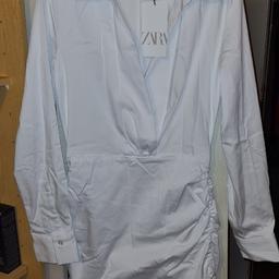 Zara bodycon fit shirt dress 
size S will fit UK size 8 or 10
RRP £32.99