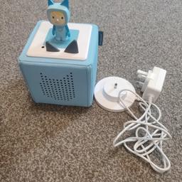 Toniebox. Only used once.
Comes with Tonie figure and charger.
Still sell for £80 online.