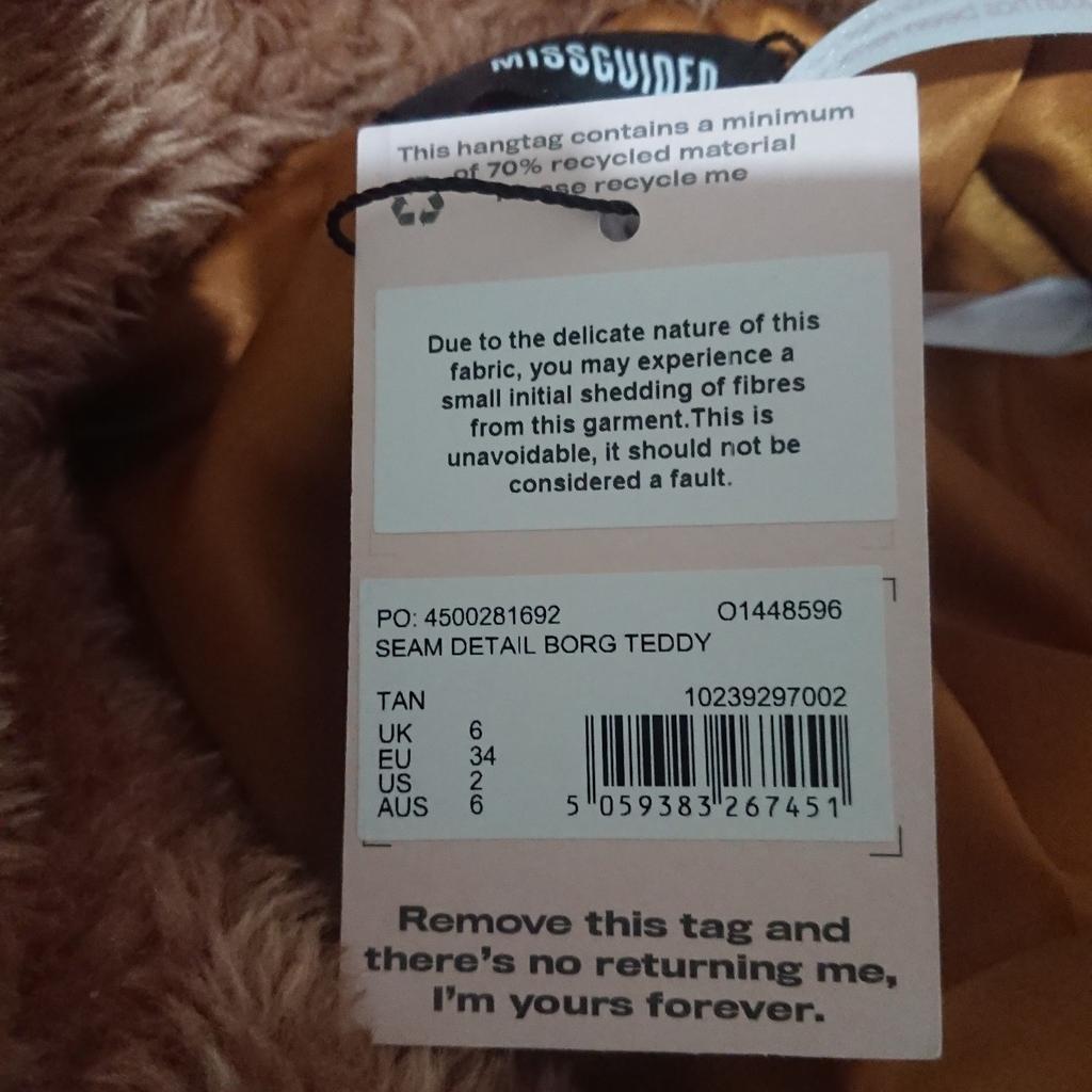 Misguided Fluffy Coat

Selling missguided long coat Brand new with tag never been Worn..
Just try but too big for me

PLEASE CHECK SIZE LABEL BEFORE YOU BUY
CUZ I BELIEVE THIS IS 8-10 WHO'S FIT