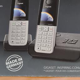 Used like new Gigaset twin cordless phones with answering machine available to buy. In excellent condition. Phone point only needed for the base as 2nd handset only requires a power point as it works through your homes wiring system. 
Excellent purchase for someone on a tight budget. Only £25 or reasonable offer. Buyer collects from Tooting SW17 9RD. 
No time wasters or scammers please.