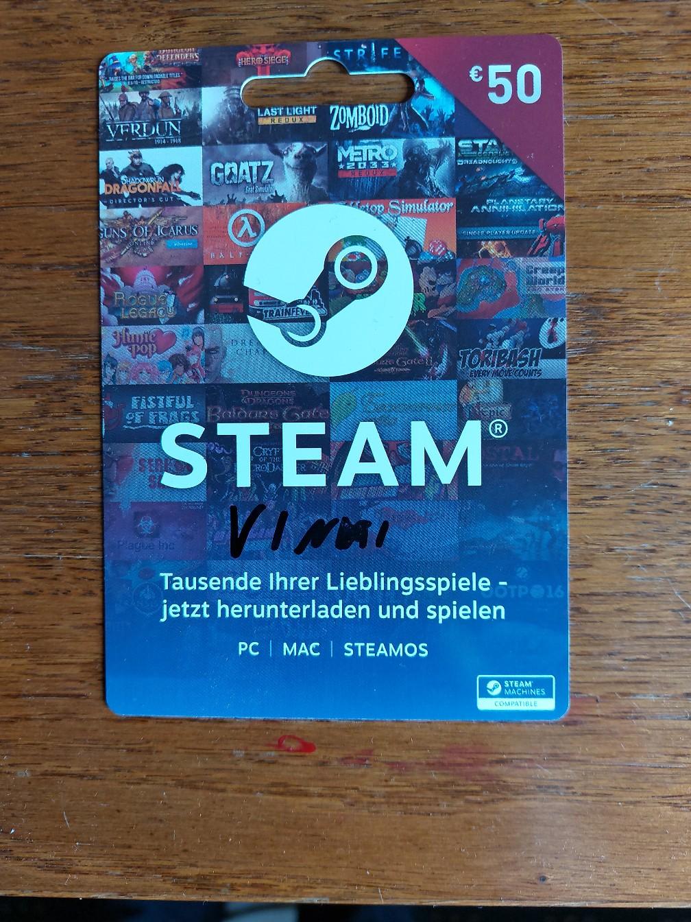 Steam Auflade Karte 50€ in 06901 Kemberg für 45,00 € zum Verkauf