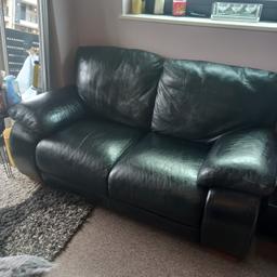Black/Brown leather sofa - very heavy so will need two people to collect from SE17 Walworth Road. Some wear and tear as show in pics hence the price. Open to sensible offers.

Length 160cm. Width 90cm.