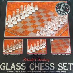 Glass chess set collection only I don’t live in Birmingham I live in Pelsall Walsall won’t let me change it