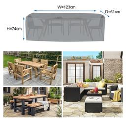 YoungBee Garden Furniture Covers,Outdoor Patio Rattan Furniture Covers Waterproof,Anti-UV, Upgraded Tear-Resistant 420D Oxford Rectangular Patio Table Cover 123 61 74cm Silver

I'm happy to post for postage cost 
Thanks