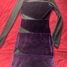 Purple and black dress detail from Jane Norman, great condition, collection only.