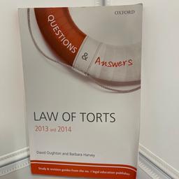 Questions & Answers Law of Torts 2013-2014: Law Revision a... by Harvey, Barbara