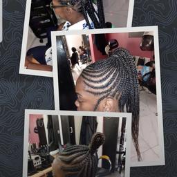 freestyle cornrow from £50
with hair cornrow from £65
Box braids jumbo £50
Box braids Large £60
Box braid medium £70
Box braid small to medium £85
Box braid small £100
Knotless braids jumbo £60
Knotless braids large £80
Knotless braids medium £120
Knotless braids small £170

Please feel free to message me for more info allso there will be additional travel fee depending on location