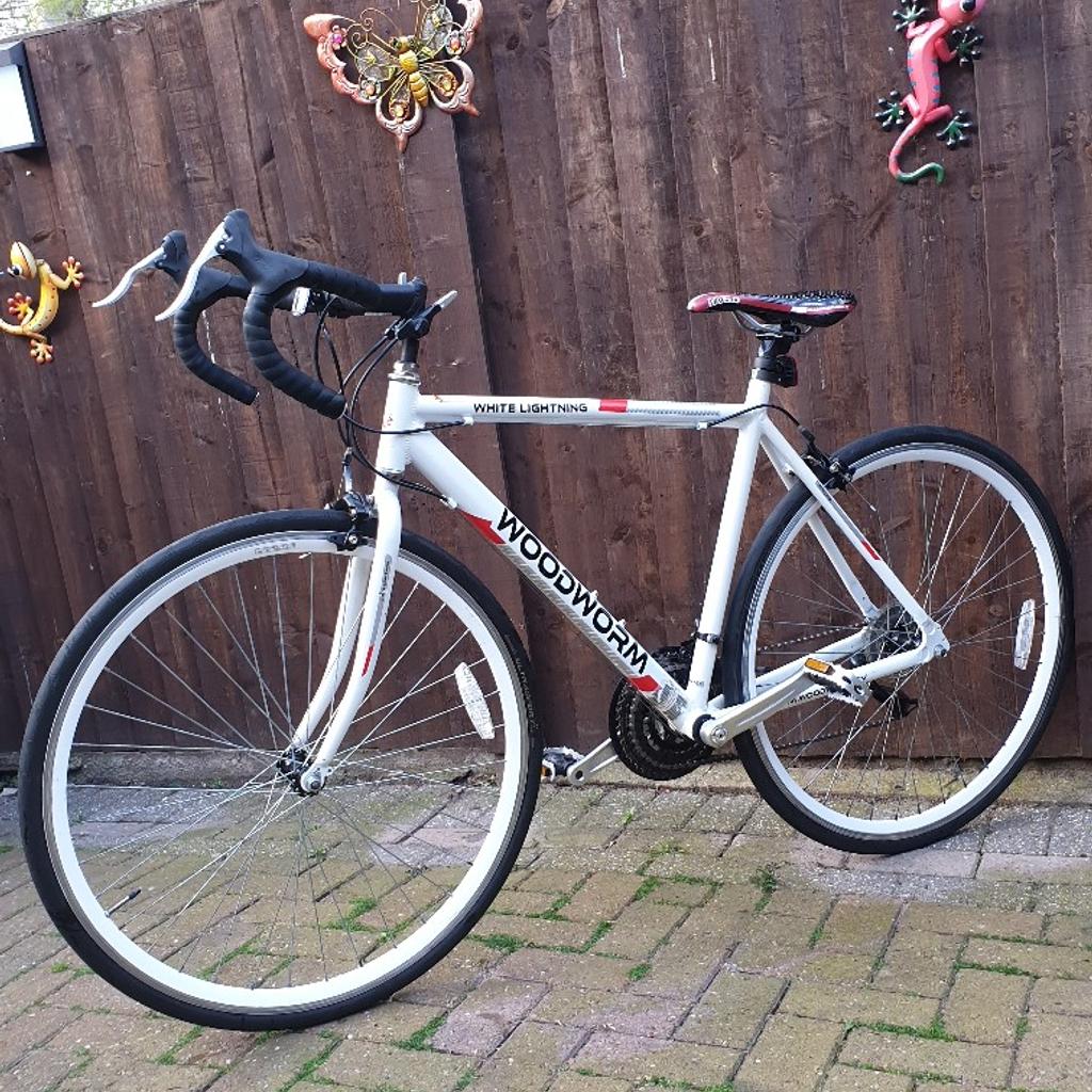 woodworm white lightning road bike