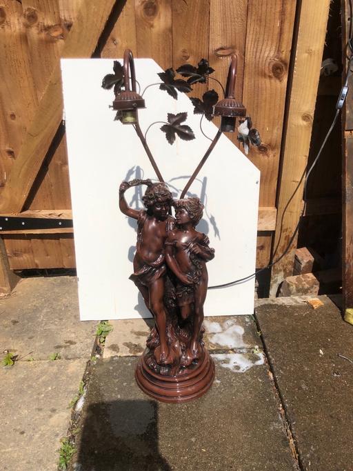 Buy & Sell Worcestershire Redditch - Photos for Vintage spelter bronze figural table lamp.