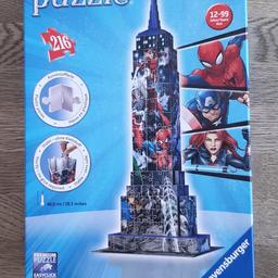 Verkaufe cooles 3D Puzzle Marvel Empire State Building.
No. 12 517 3
Puzzle-Teile aus Kunststoff.
sauberer Zustand
Abholung in Dornbirn.
Nichtraucher Haushalt und keine Haustiere.
Privatverkauf