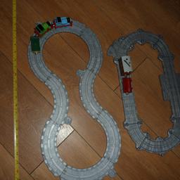 2 TRAIN TRACKS ONE OF WHICH FOLDS AWAY. COMES WITH THOMAS THE TANK TRAINS. PICK UP FROM NEWTON HEATH